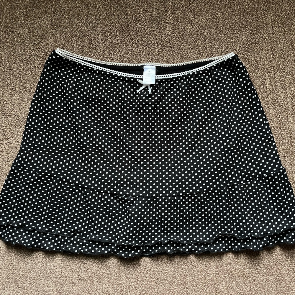 Polka Dot Black Skirt